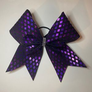 Purple cheer bow